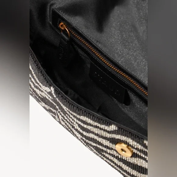 Staud Tommy Beaded Zebra Shoulder Bag - Picture 4 of 16